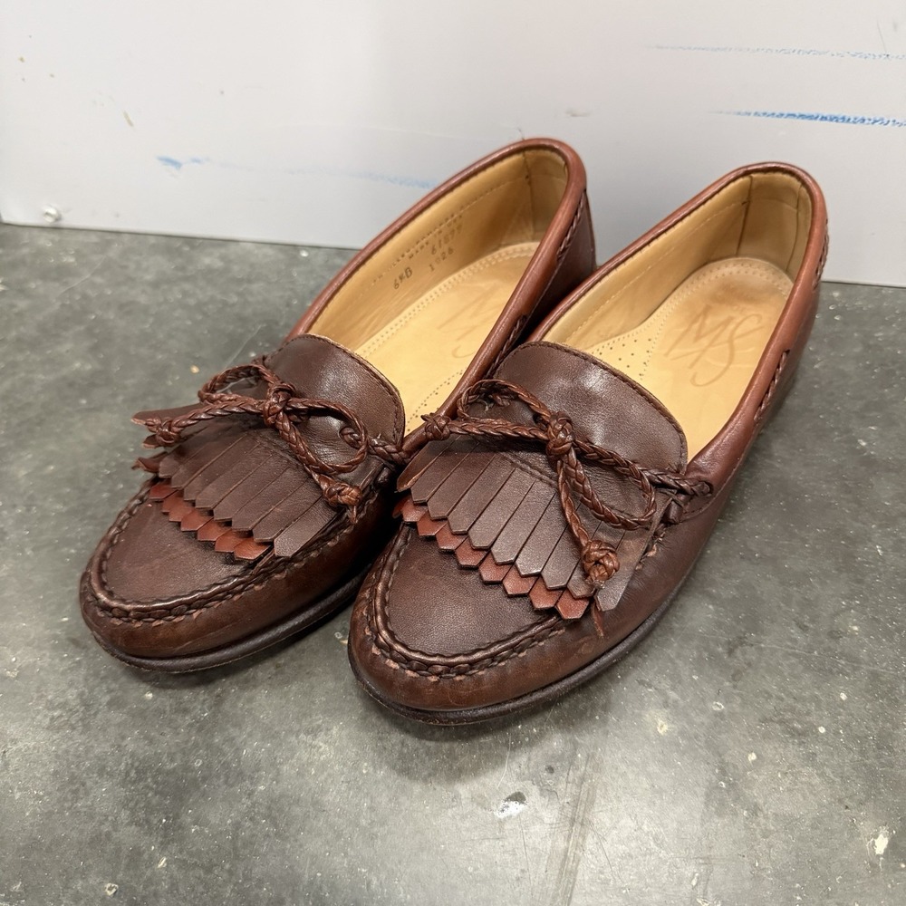 Allen Edmonds Woodstock Loafers Kiltie Tassel Woman's Shoes Sz 6 1/2 B Made USA